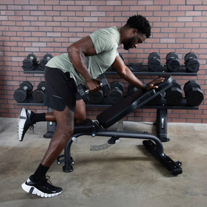 TKO Strength 824FID-BK FID Bench Adjustable user demonstration