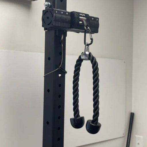 Ancore Tricep Rope hanging on ancore trainer