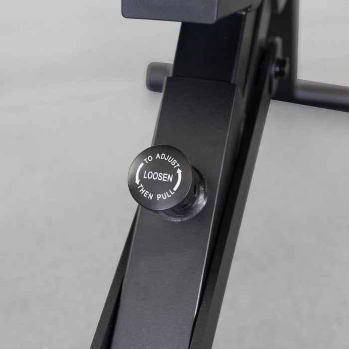 Best Fitness Upper and Lower Ab Bench BFAB20 - adjustment knob closeup detail