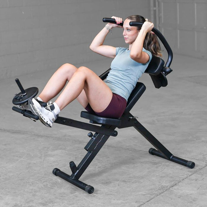 Best Fitness Upper and Lower Ab Bench BFAB20 - doing crunches with weight