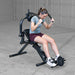 Best Fitness Upper and Lower Ab Bench BFAB20 - equipment in use demonstration side angle