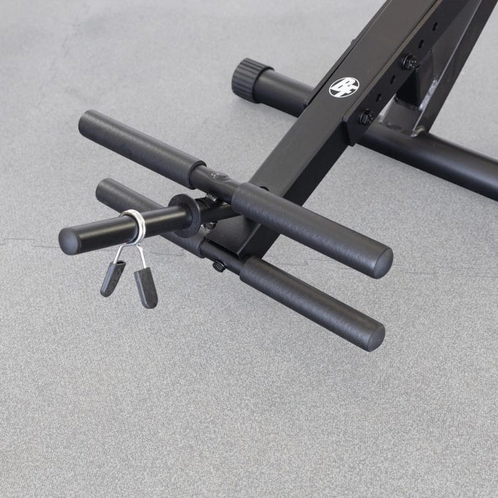 Best Fitness Upper and Lower Ab Bench BFAB20 - leg holder attachment detail