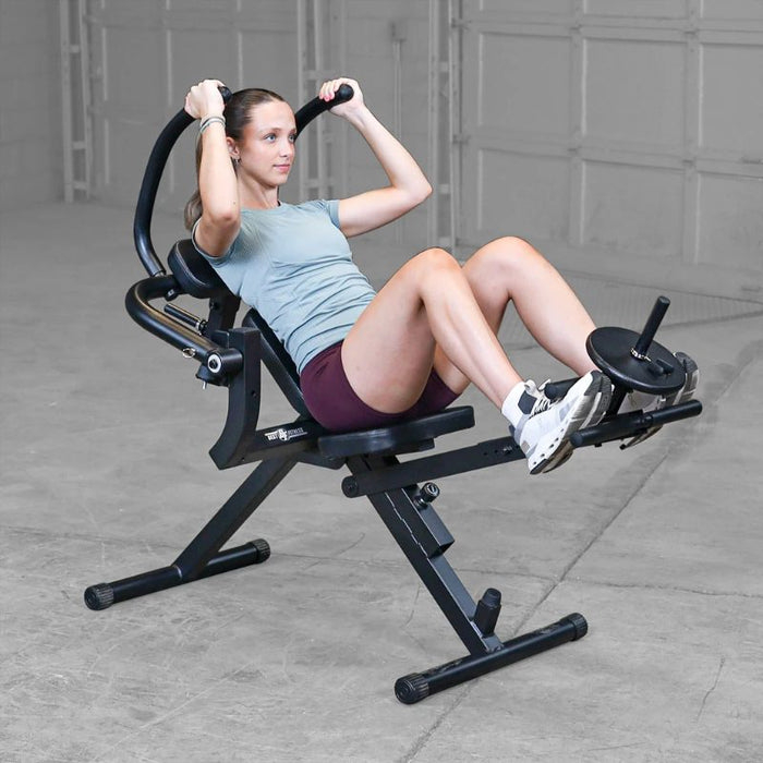 Best Fitness Upper and Lower Ab Bench BFAB20 - product in use demonstration angled view