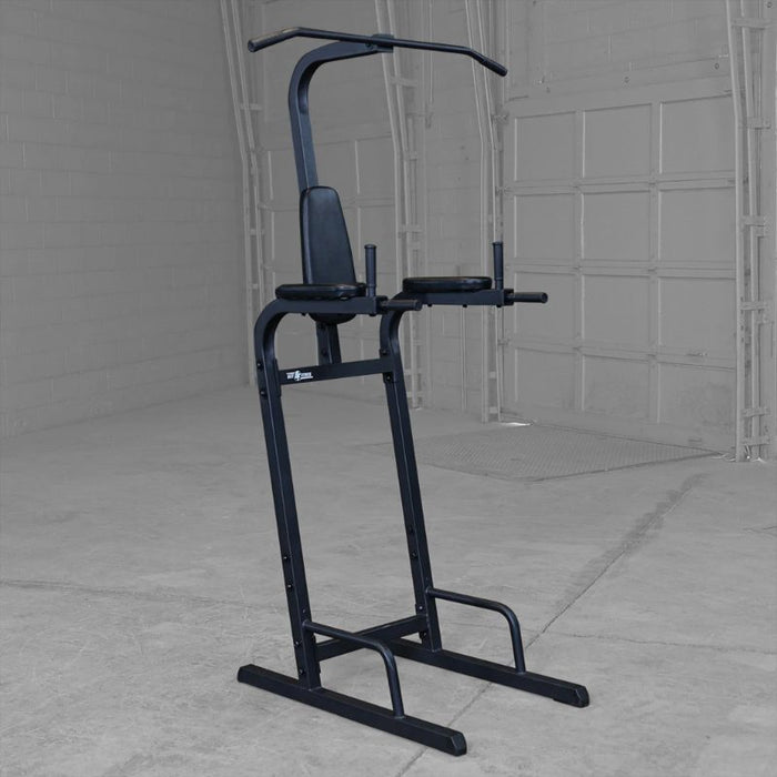Best Fitness Vertical Knee Raise Dip Pull Up Station BFVK10 - warehouse angled view