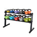 Body-Solid 2-Tier Kettlebell Rack GKR60 with colored vinyl kettlebells