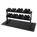 Body-Solid Pro Dumbbell Rack GDR60B with round dumbbells