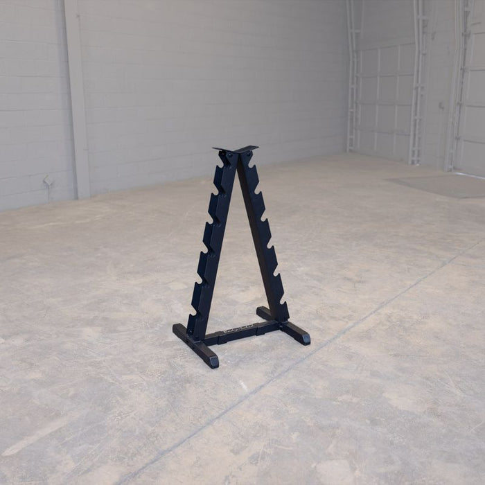 Body-Solid 2 Tier Vertical Dumbbell Rack GDR44 side view