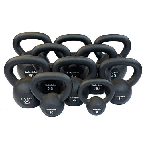 Body-Solid Cast Kettlebell Set 5–50 KBRS275