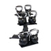 Body-Solid Compact Kettlebell Rack GDKR50 with chrome kettlebells