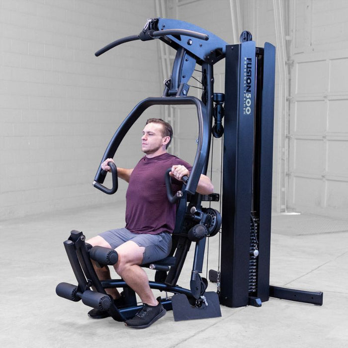 Body-Solid F500/F500B Fusion 500 Modular Single Stack Gym male chest press workout