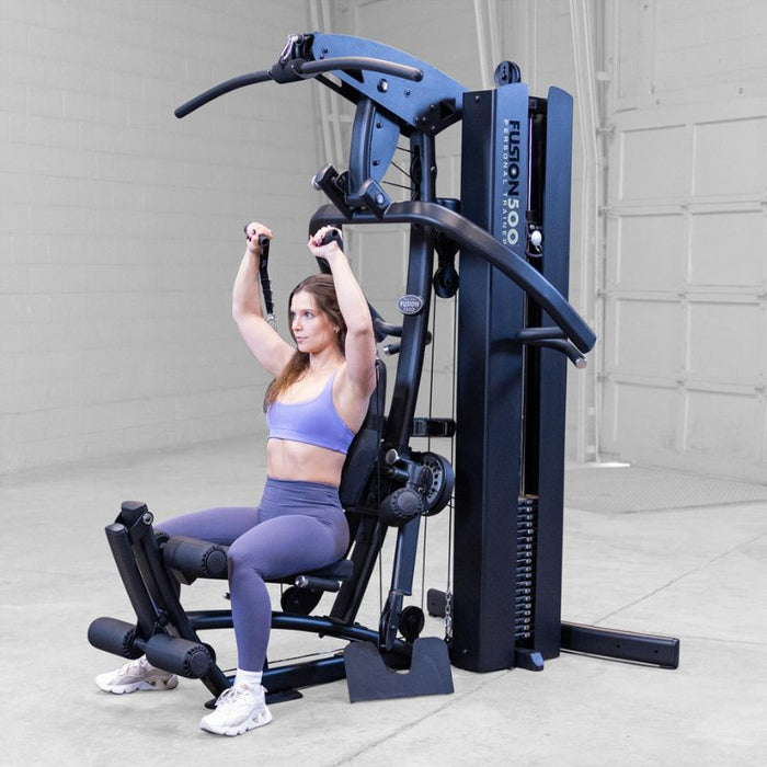 Body-Solid F500/F500B Fusion 500 Modular Single Stack Gym seated press position