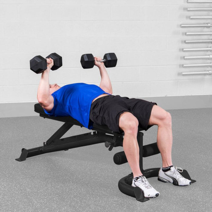 Body-Solid Flat Incline Decline Bench GFID100 dumbbell press