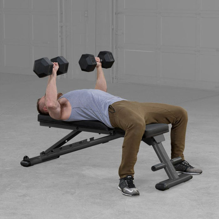 Body-Solid Folding Multi-Bench GFID225 flat dumbbell press