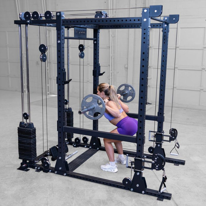 Body-Solid Functional Trainer Attachment SPRFTS female barbell squat integration