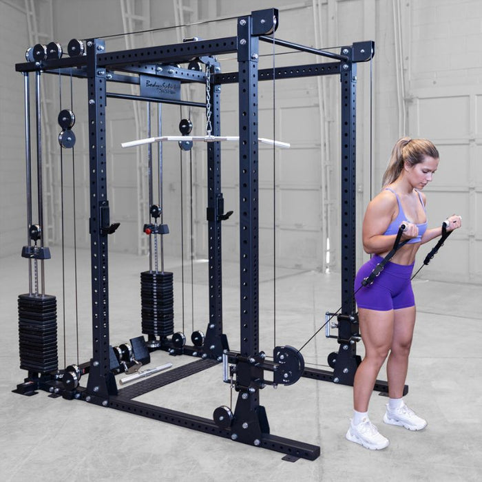 Body-Solid Functional Trainer Attachment SPRFTS female rear view row setup