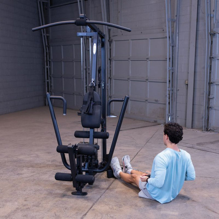 Body-Solid G1S/G1B Single Stack Home Gym seated low row exercise