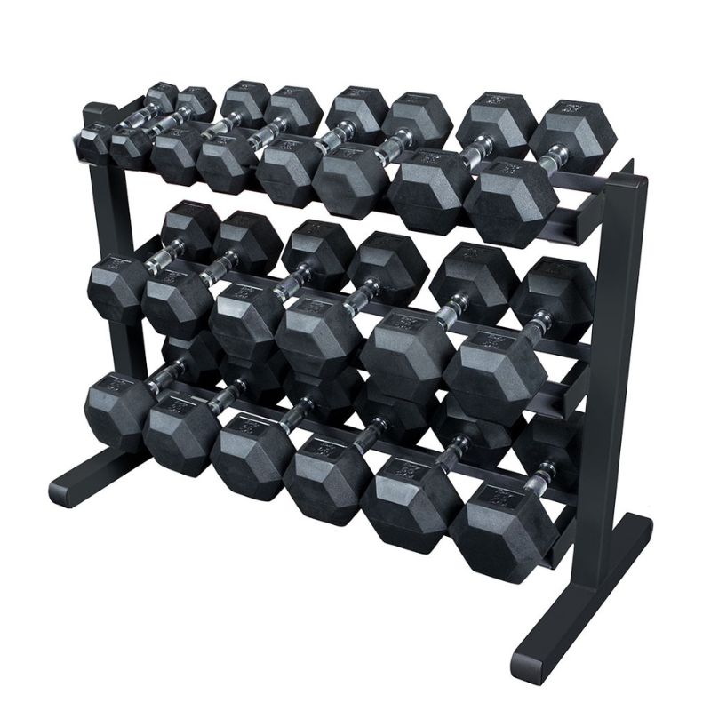 Body solid gdr60dbt 2025 3 tier dumbbell rack