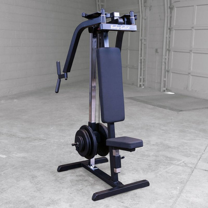 Body-Solid Plate Loaded Pec Deck GPM65B Black Frame angle view