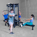 Body-Solid Pro Clubline 4-Stack Jungle Gym SJG100 group fitness setup