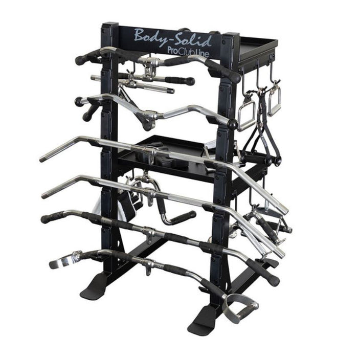 Body-Solid Pro Clubline Accessory Rack SAR100 full angle view
