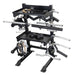 Body-Solid Pro Clubline Accessory Rack SAR100 loaded with accessories side view