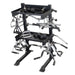 Body-Solid Pro Clubline Accessory Rack SAR100 loaded with attachments front view