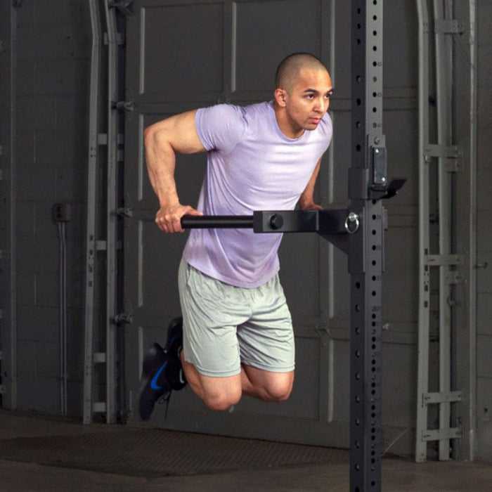 Body-Solid Pro Clubline Dip Station Attachment SPRDIP Front Side View