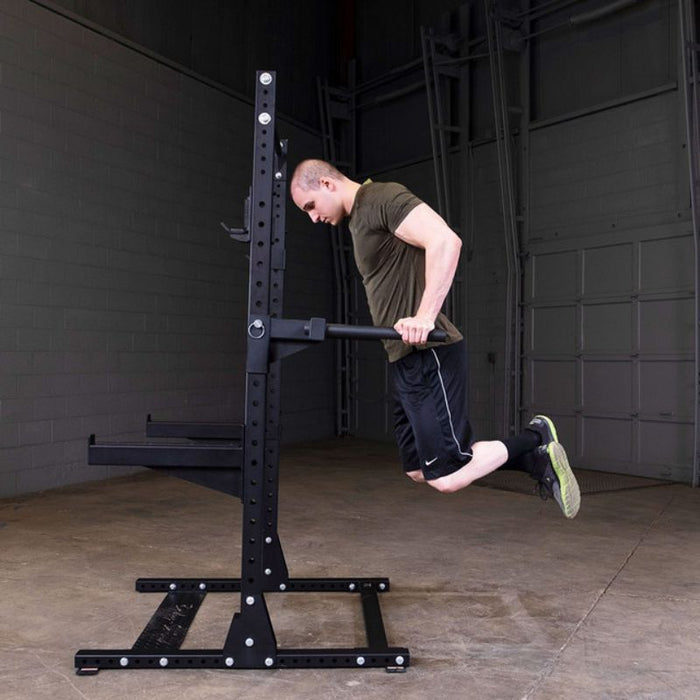 Body-Solid Pro Clubline Dip Station Attachment SPRDIP Side View