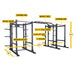 Body-Solid Pro Clubline Double Power Racks with Rear Extensions and Monkey Bars with Safety Straps SPR1000SSDBBack Specs