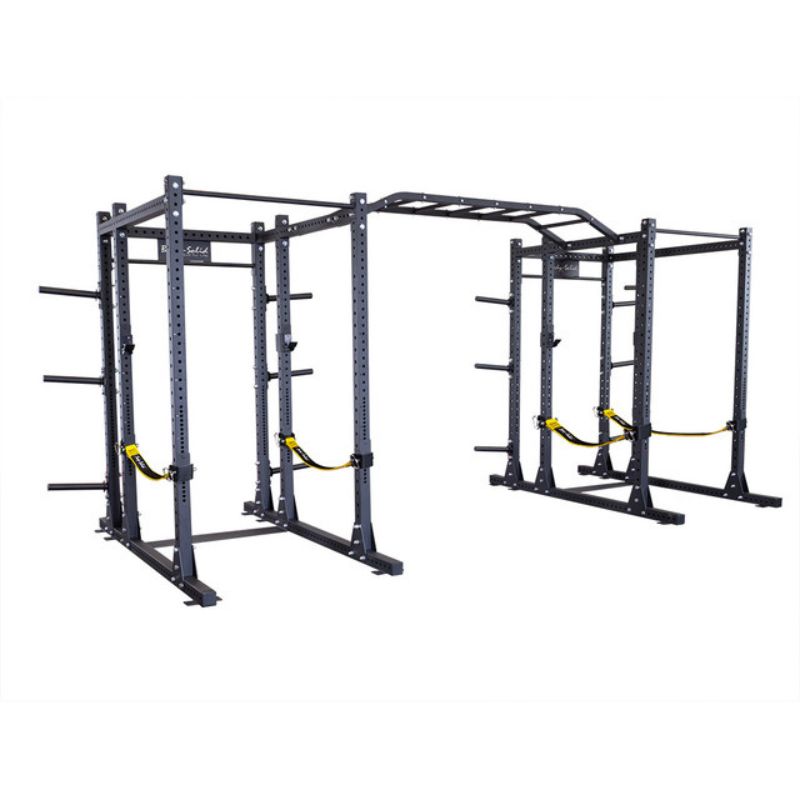 Body-Solid SPR1000SSDBBack Pro Clubline Double Power Rack Package ...