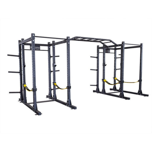 Body-Solid Pro Clubline Double Power Racks with Rear Extensions and Monkey Bars with Safety Straps SPR1000SSDBBack