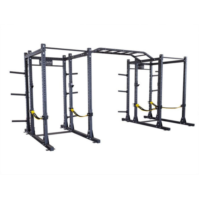 Body-Solid Pro Clubline Double Power Racks with Rear Extensions and Monkey Bars with Safety Straps SPR1000SSDBBack