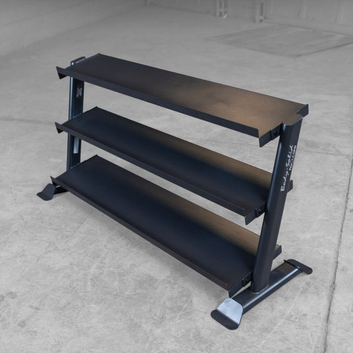 Body-Solid Pro Clubline Dumbbell Rack SRD200 Empty Angled View