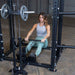 Body-Solid Pro Clubline Half Rack Lat Attachment SPRHLA Seated Row Female