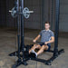 Body-Solid Pro Clubline Half Rack Lat Attachment SPRHLA Seated Row Male