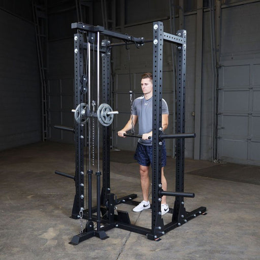 Body-Solid Pro Clubline Half Rack Lat Attachment SPRHLA Standing Exercise