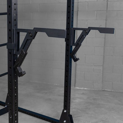 Body-Solid Pro Clubline Monolift Attachment SPRLFT Pair Installed Rack