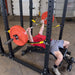 Body-Solid Pro Clubline Power Rack with Safety Straps SPR1000SS bench press