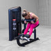 Body-Solid Pro Clubline Series II Ab and Back Machine S2ABBX Black Frame demo woman forward crunch