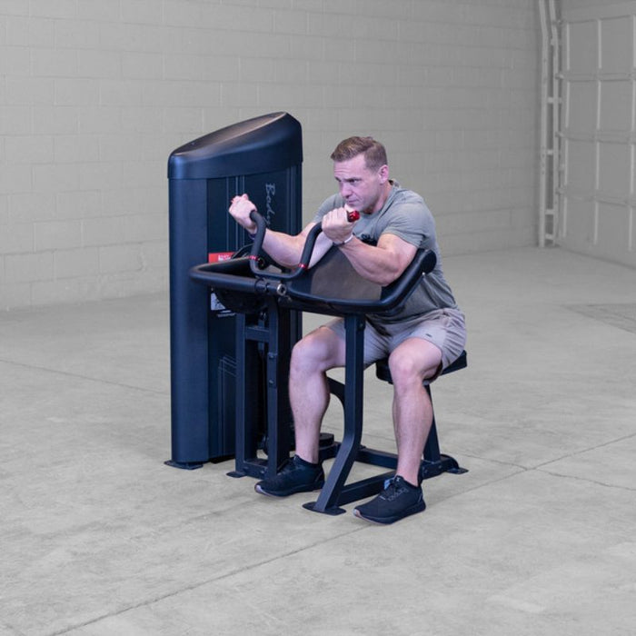 Body-Solid Pro Clubline Series II Arm Curl Machine S2ACX demo man arm curl