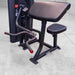 Body-Solid Pro Clubline Series II Arm Curl Machine S2ACX handle and pad closeup