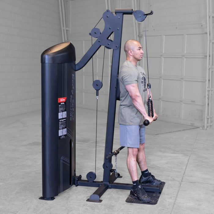 Body-Solid Pro Clubline Series 2 Bicep and Tricep Machine S2BTPX demo man tricep pushdown front