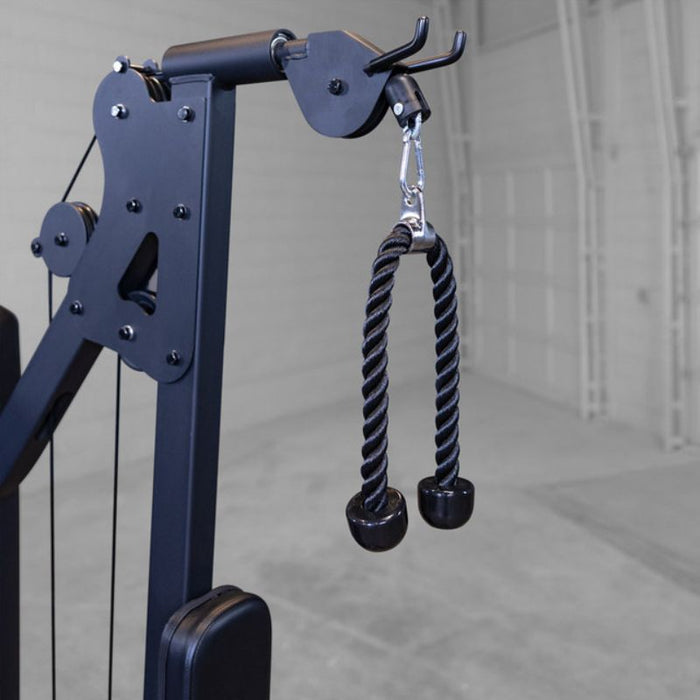 Body-Solid Pro Clubline Series 2 Bicep and Tricep Machine S2BTPX rope handle closeup