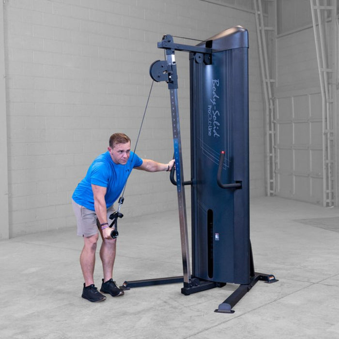Body-Solid Pro Clubline Series 2 Cable Column S2CCX demo man tricep extension