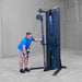 Body-Solid Pro Clubline Series 2 Cable Column S2CCX demo man tricep extension