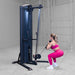Body-Solid Pro Clubline Series 2 Cable Column S2CCX demo woman squat curl