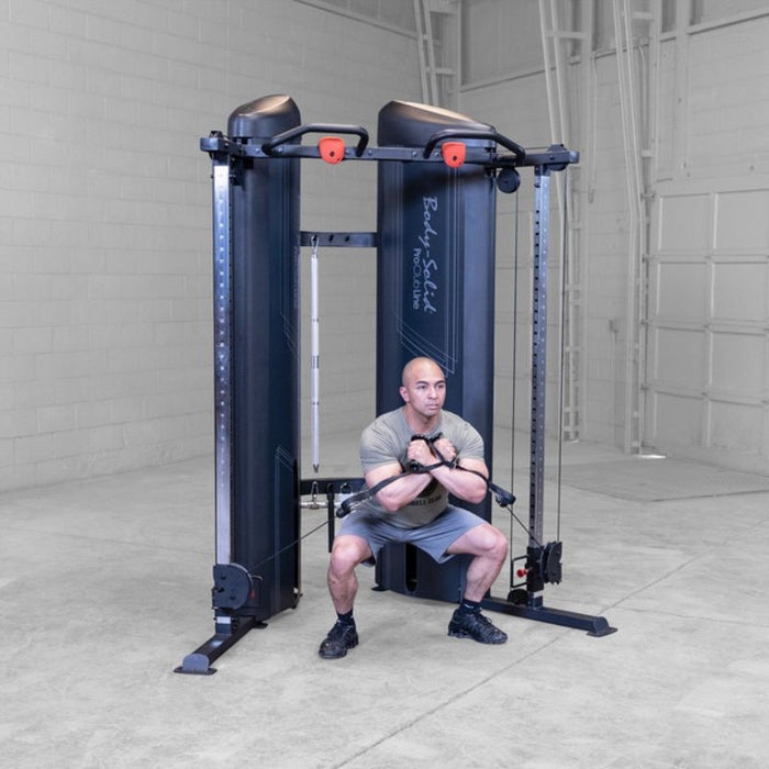 Body-Solid Pro Clubline Series 2 Functional Trainer S2FTX demo man cable squat cross