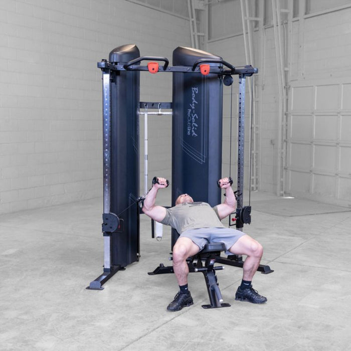 Body-Solid Pro Clubline Series 2 Functional Trainer S2FTX demo man incline bench press