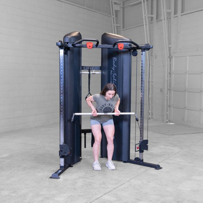 Body-Solid Pro Clubline Series 2 Functional Trainer S2FTX demo woman barbell bent over row