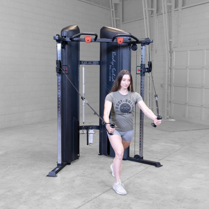 Body-Solid Pro Clubline Series 2 Functional Trainer S2FTX demo woman cable chest fly